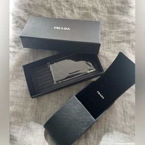 Prada sunglasses case and box only (no sunglasses)